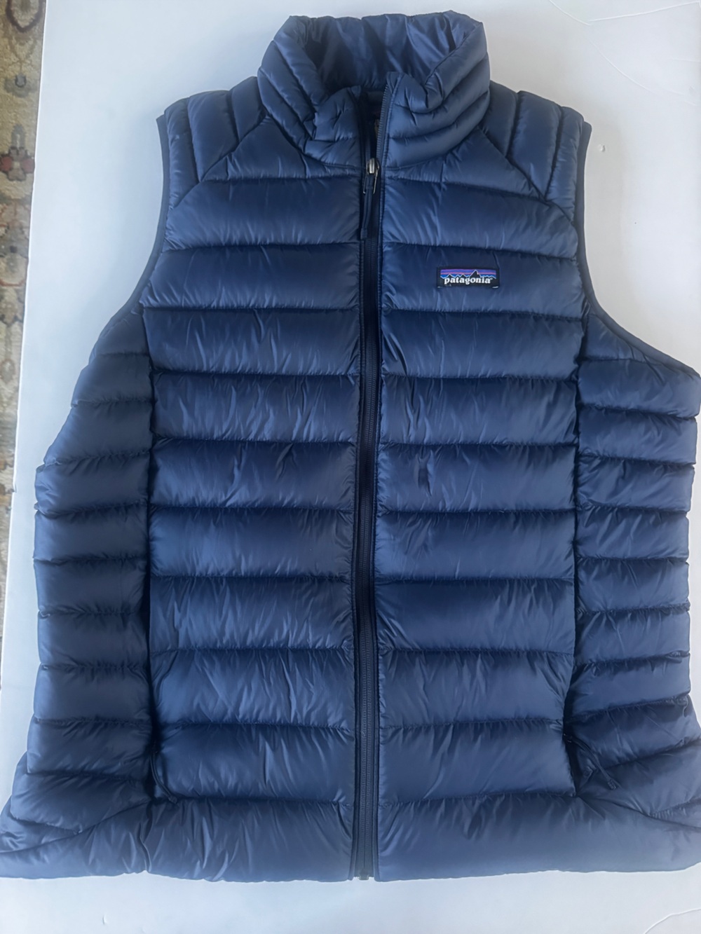 New Patagonia Women’s XL Down Vest Navy Blue Puffer Full Zip Netplus Shells